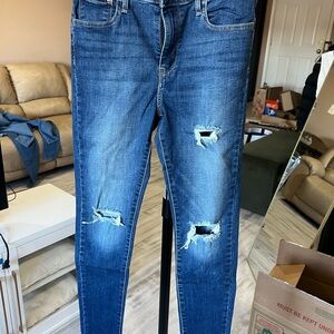 Levi's Women's Distressed Skinny Jeans - Blue